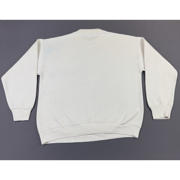 Rare Vintage 90s Granda Sweater Count Your Blessings Bear Heart FOTL Large Art - Picture 2 of 11